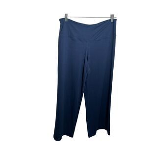 Belle Kim Gravel Pants Women's Petite Large Blue Pull On Athletic Solid